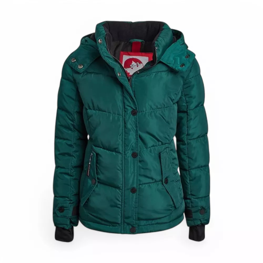 Canada Weather Gear Girls' Quilted Puffer Parka – Ponderosa Green
