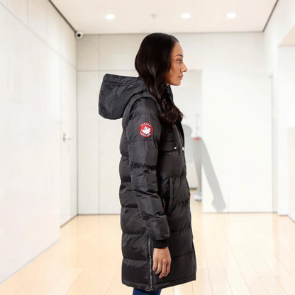 Women’s Long Heavyweight Puffer Coat | Canada Weather Gear