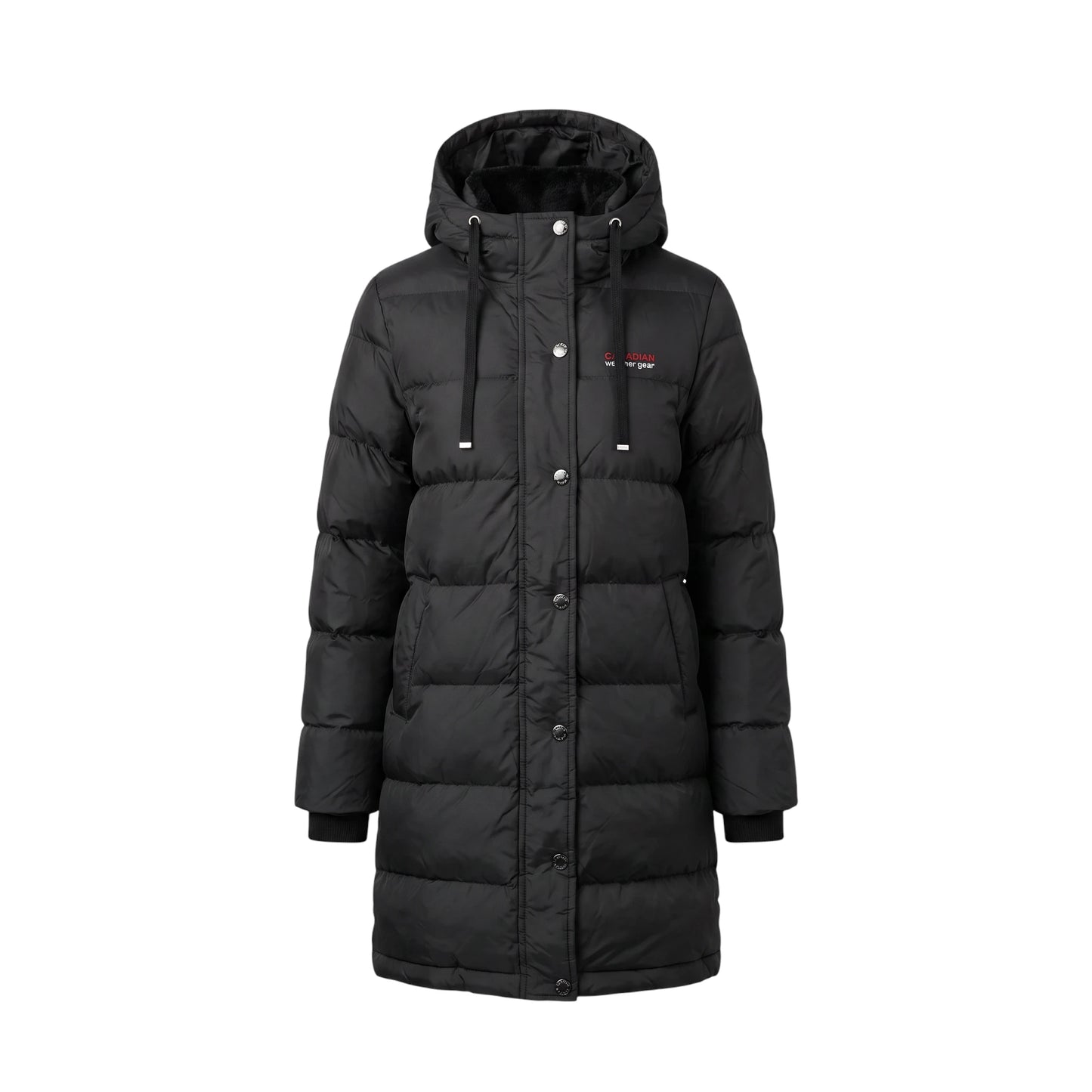 Women’s Long Heavyweight Puffer Coat | Canada Weather Gear