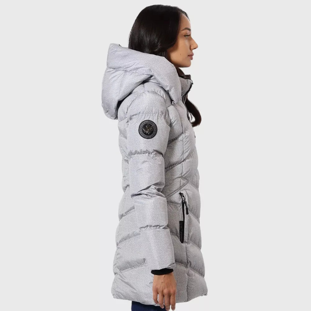 Canada Weather Gear Women's Long Puffer Parka – Grey