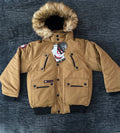 Canada weather gear boy's large 14/16 winter parka in oak color. With fur hood.