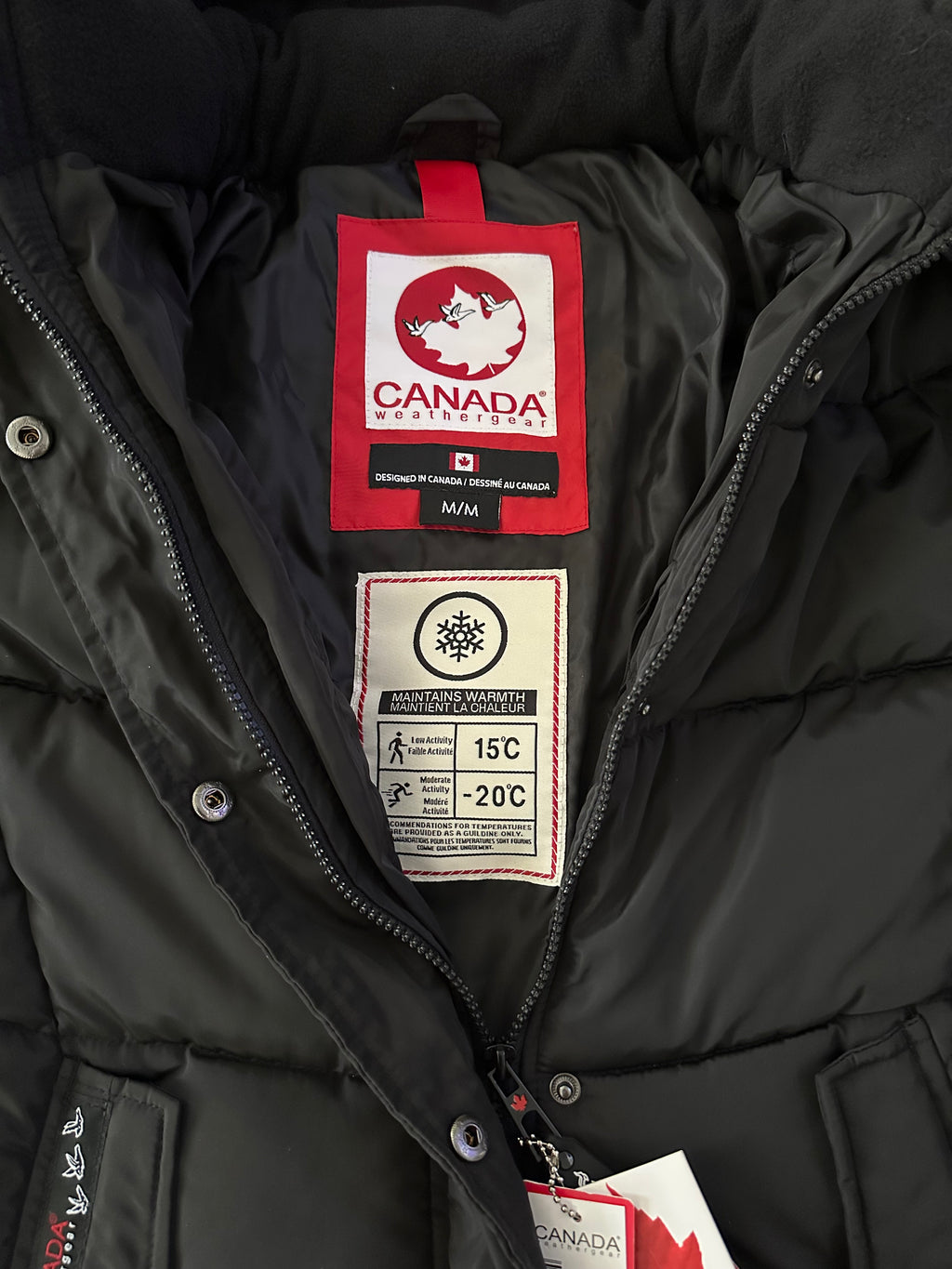 Canada weather gear women's medium quilted winter jacket in a black color.