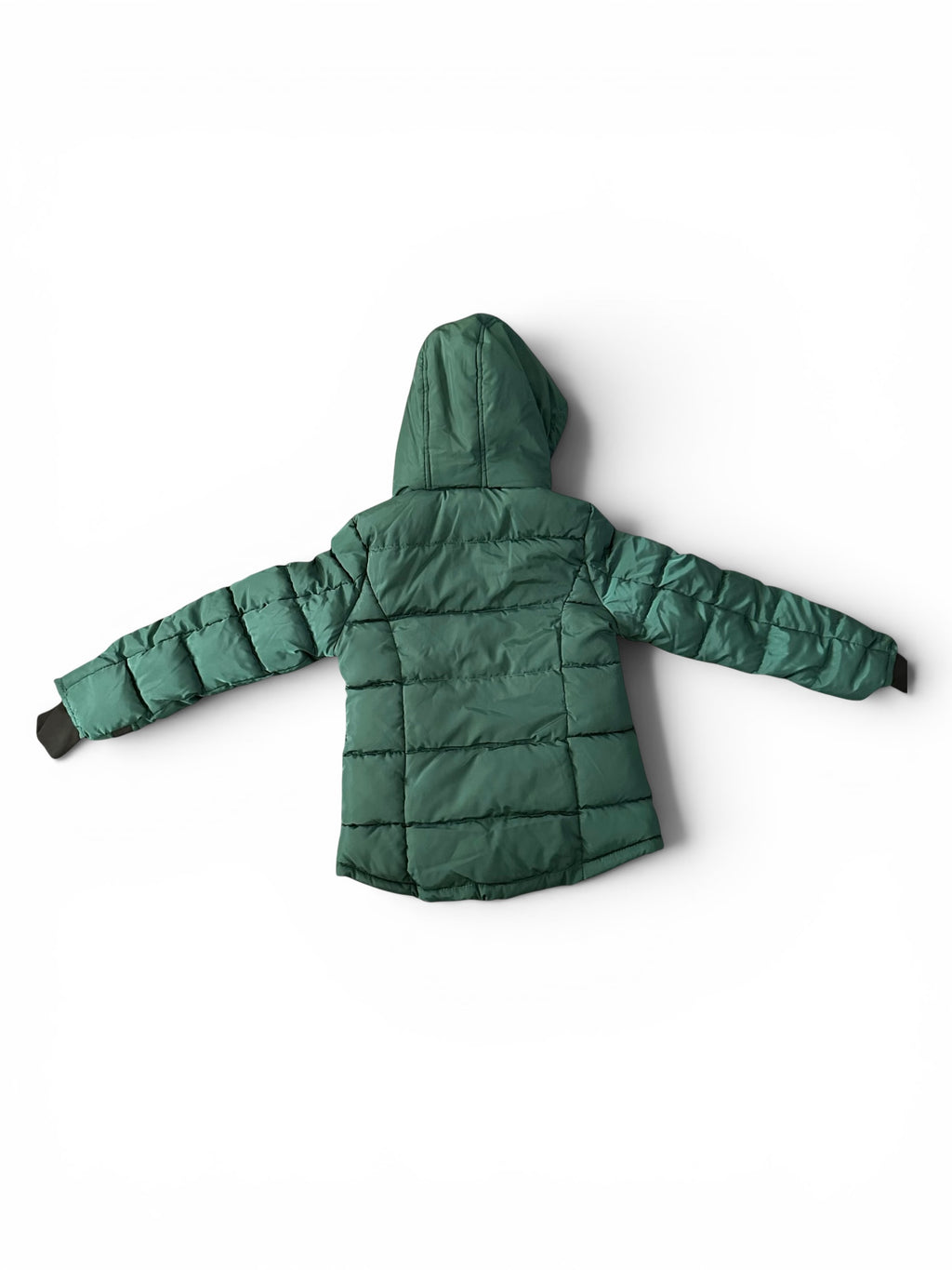 Canada weather gear girl's 7|8 small quilted winter jacket in a ponderosa green color.
