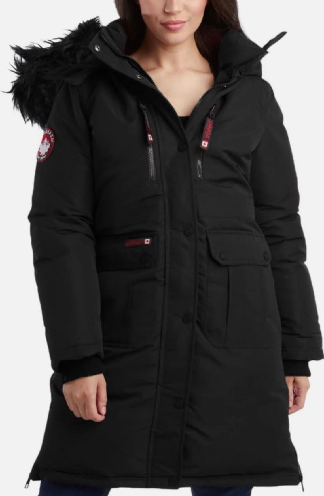 Canada weather gear women's
2X Black heavyweight parka winter jacket.