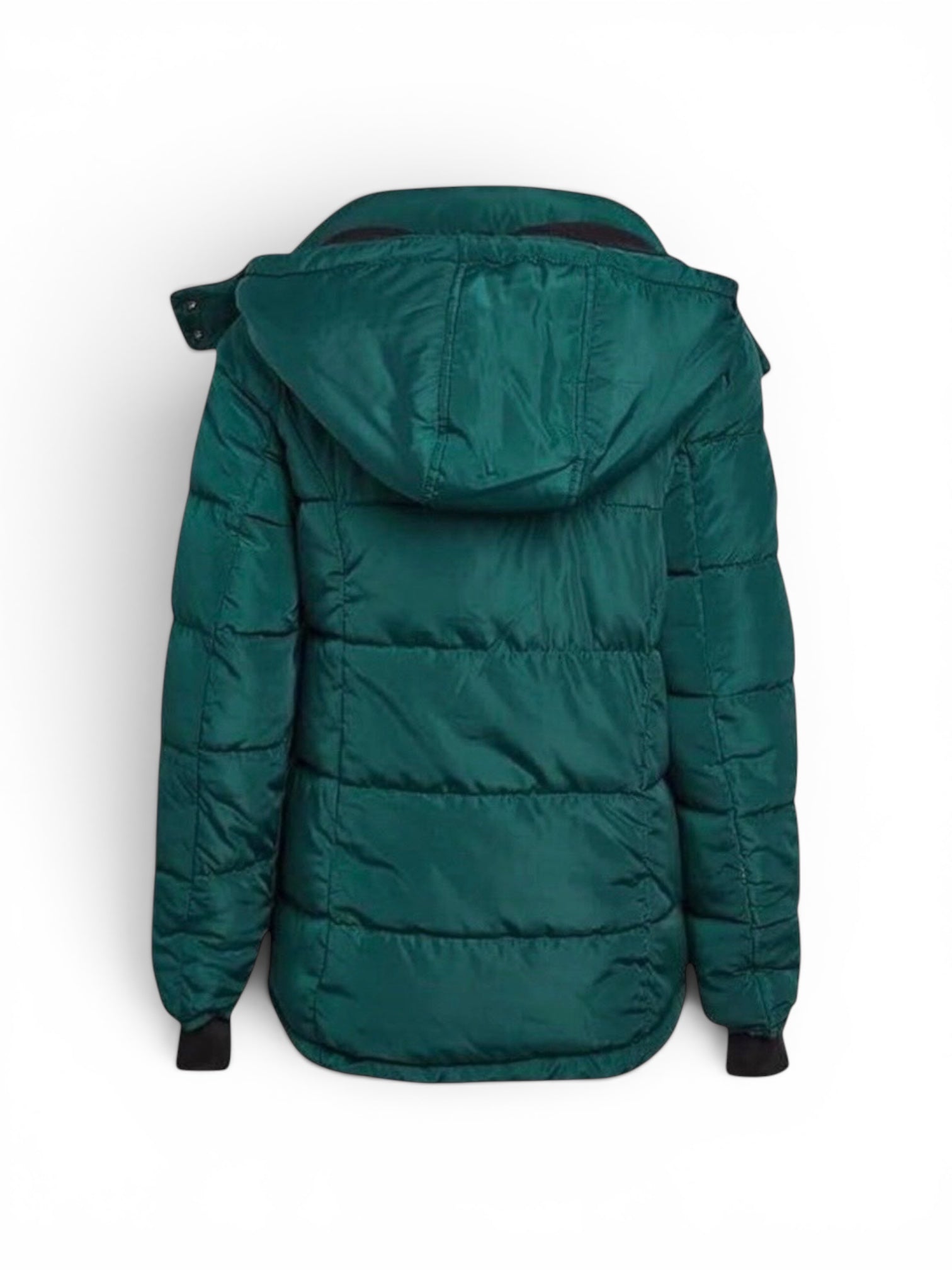 Canada weather gear girl's 7|8 small quilted winter jacket in a ponderosa green color.
