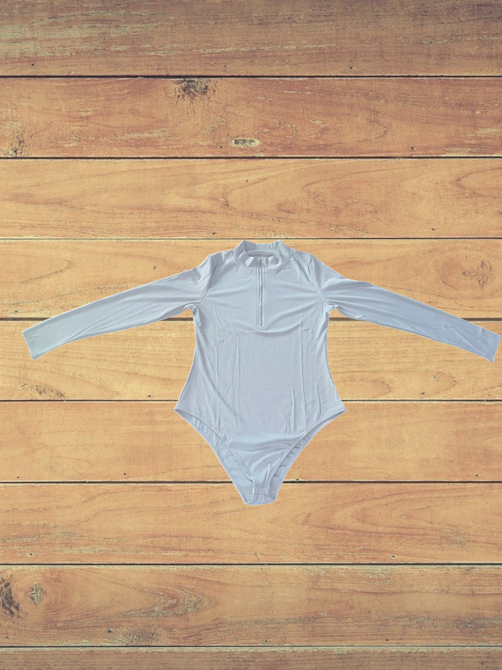 Lg Light blue body suit with zipper