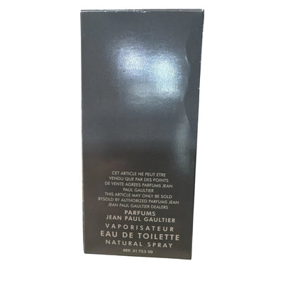 LUXAZON Jean Paul Gaultier Le Male Eau de Toilette 0.7 fl oz fragrance box back view
